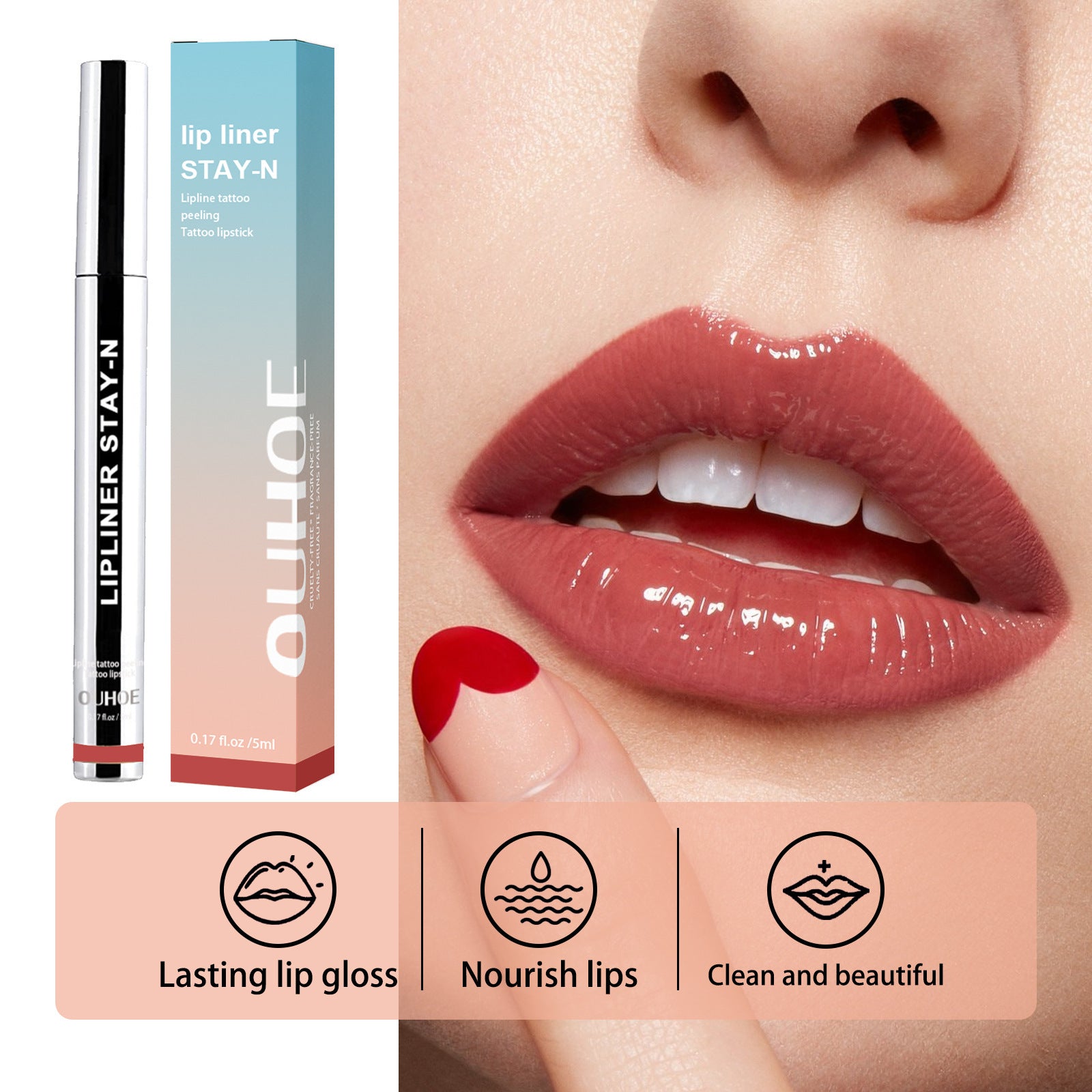 Lip Liner Pen Dark Brown Waterproof Long Lasting Plump Soft Lip Gloss Makeup Cosmetics Lip Liner Pen Dark Brown Waterproof Long Lasting Plump Soft Lip Gloss Makeup Cosmetics